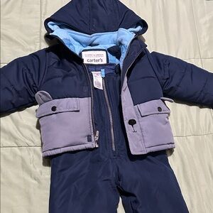 Cozy Navy Blue 2T two piece set Carter coat for toddler